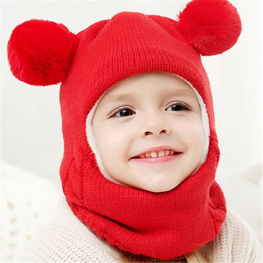 Bonnet Cagoule Enfant Rouge