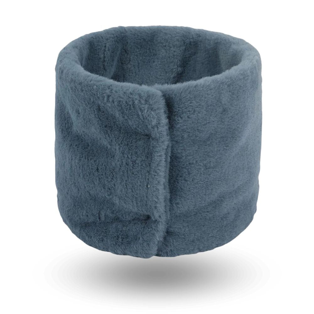 Cache Cou Fourrure Bleu Ciel
