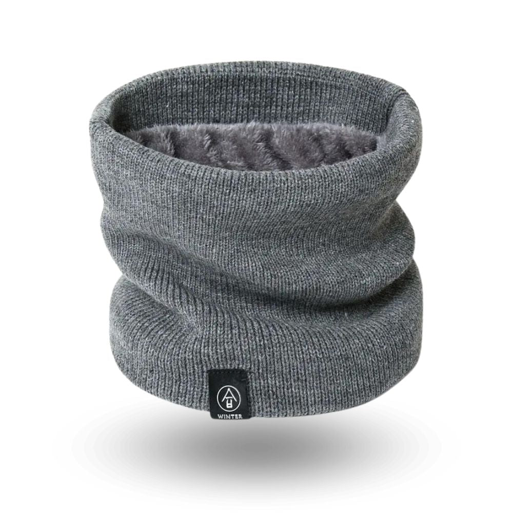 Cache Cou Laine Femme Gris Foncé