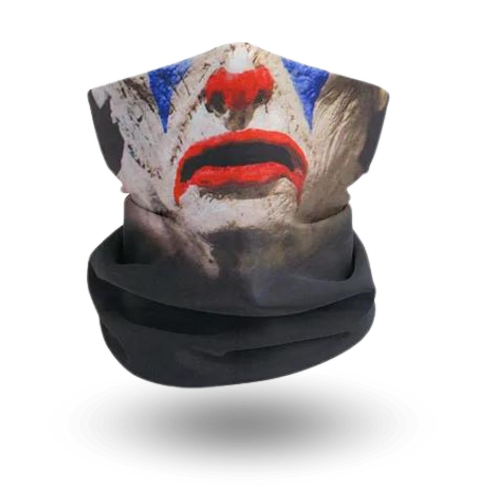 Cache Cou Ski Visage Clown Clown Sad
