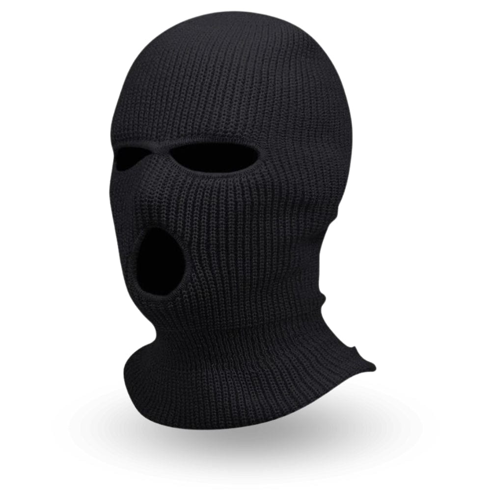 Cagoule 3 Trous Noir Noir