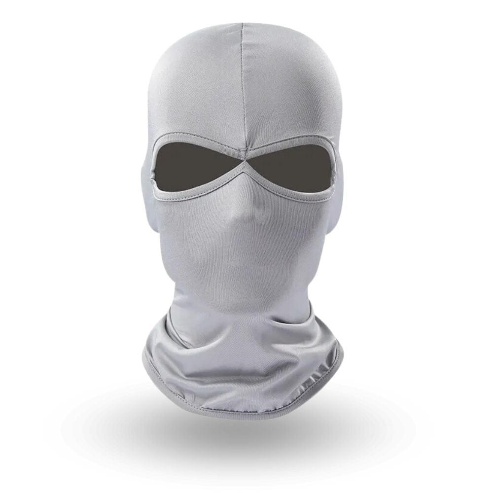 Cagoule Moto 2 Trous Gris Clair