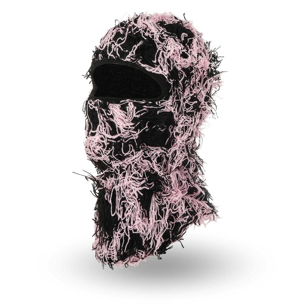 Cagoule Stylé Noir et Rose Rose