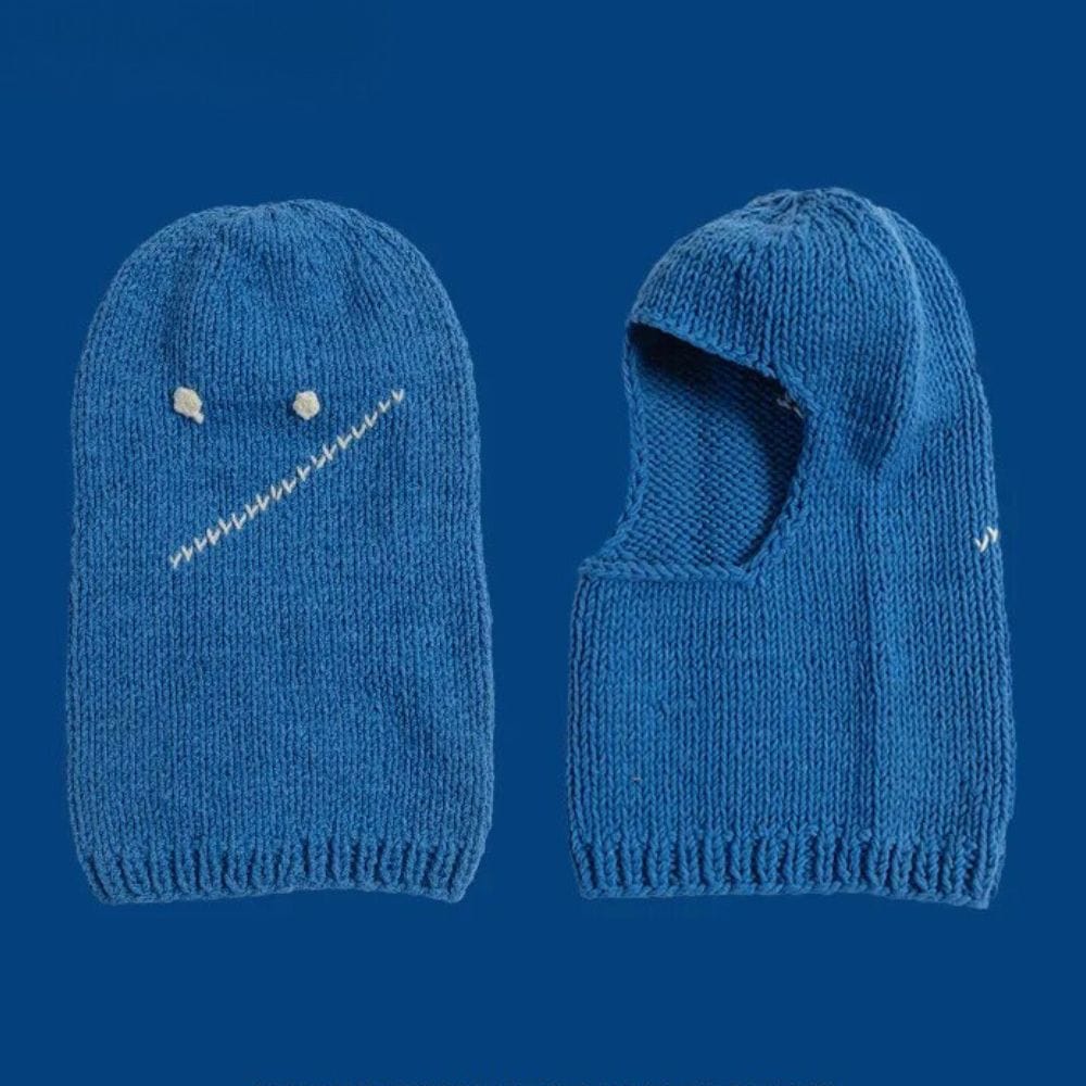 Cagoule Tricotée Bleu