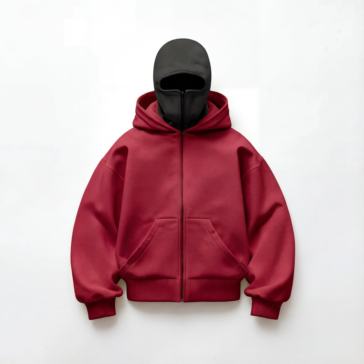 Sweat Cagoule Rouge Rougé Foncé / S